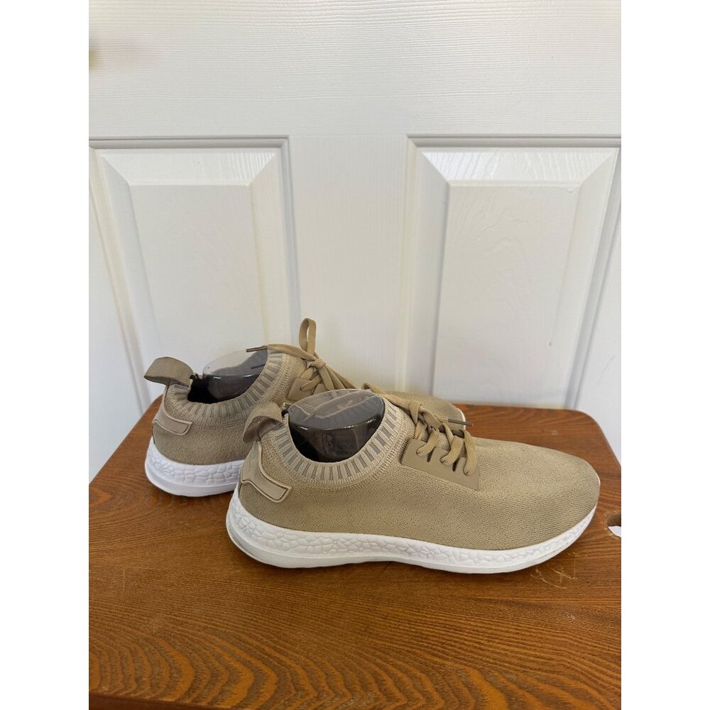 Destrong1 Beige Knit Sneakers Mens Lightweight Casual Athletic Shoes Size 9.5 - Picture 2 of 6
